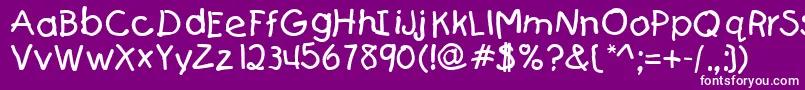 Teslic`sDocumentCyrNormal Font – White Fonts on Purple Background